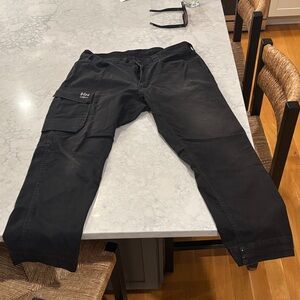 Men's Black Cargo Pants h/h work pants w34 / 30L